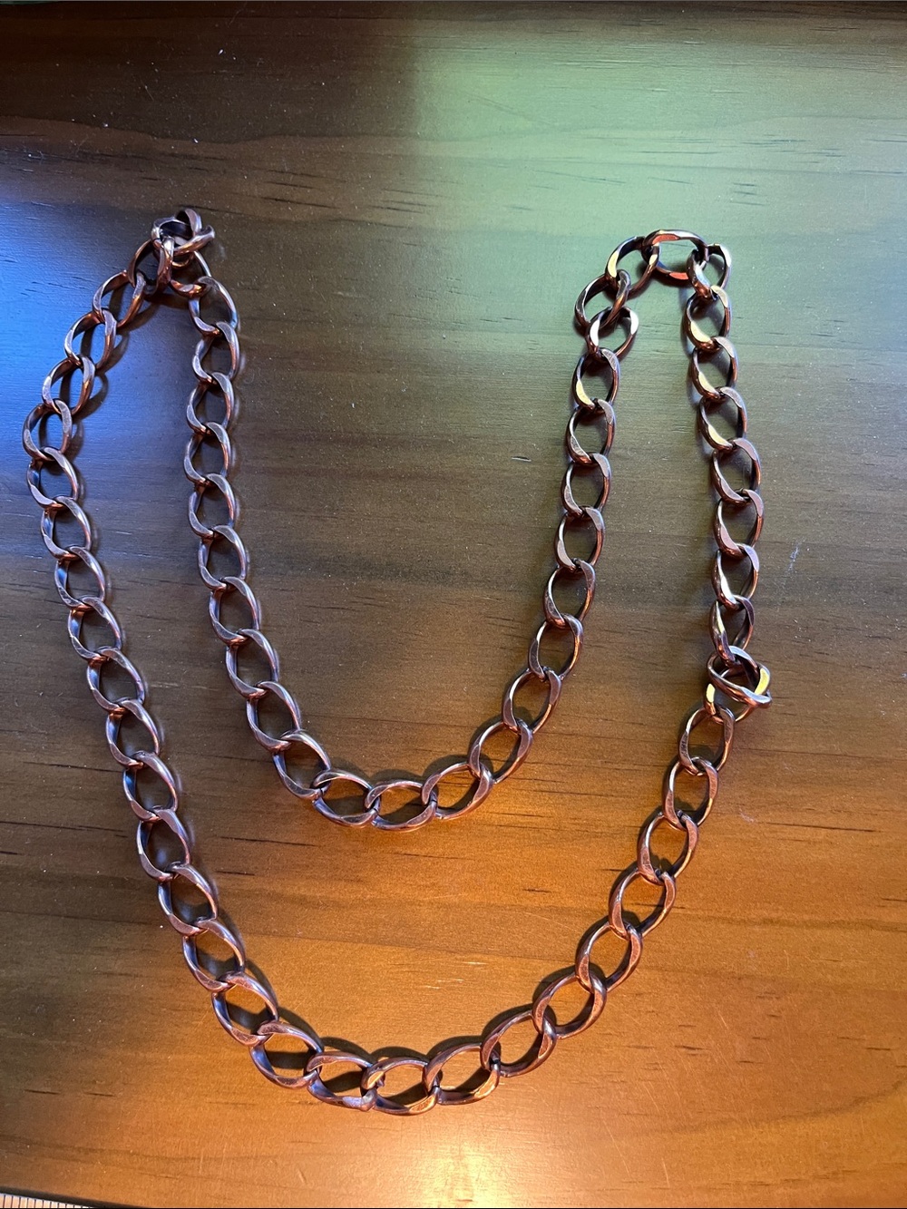 Heavy copper Link Chain Necklace